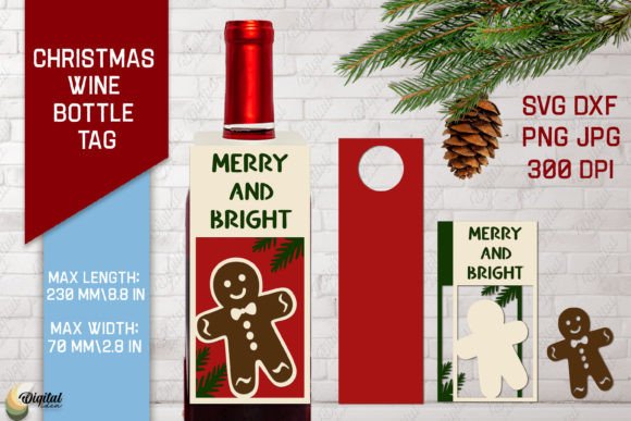 3D SVG Gingerbread Wine Bottle: Christmas Editorial Asset Review