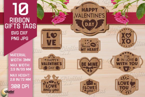 A 3D SVG Bundle for Elegant Valentine's Ribbon Graphics