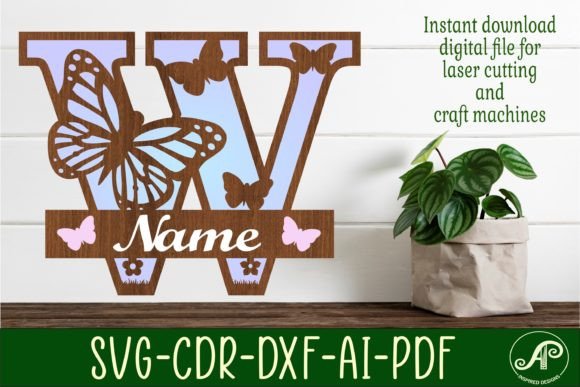 A Designer's Review of the Butterfly Monogram Letter W