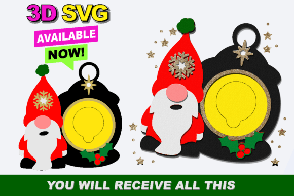 Candy Holder Gnome: A Festive 3D SVG for Seasonal Selling