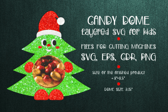 Evaluating the Christmas Tree in Santa Hat Candy Dome 3D SVG