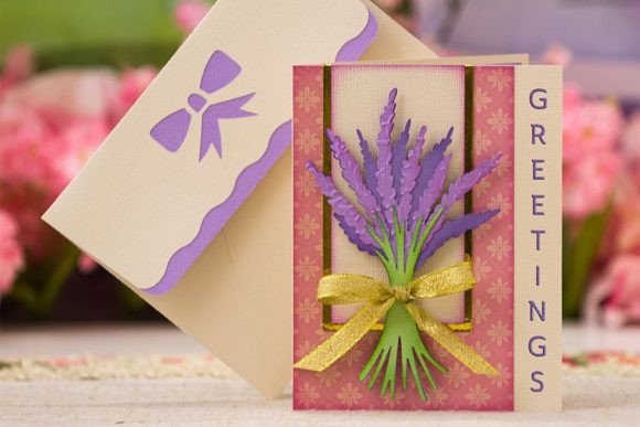 Lavender Greetings: A 3D SVG Design for Summer Sentiments