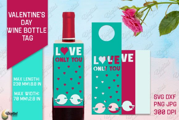 Love Only You SVG Wine Bottle Tag: A Design Asset Review