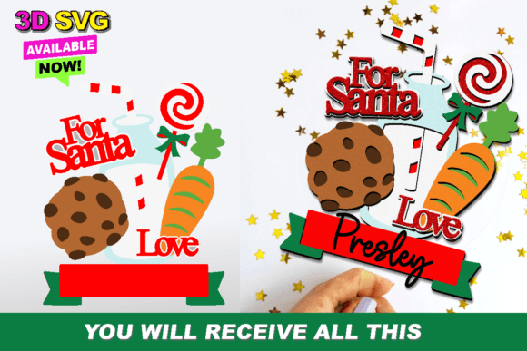 Santa Cookie Tray: A Festive 3D SVG for Branding